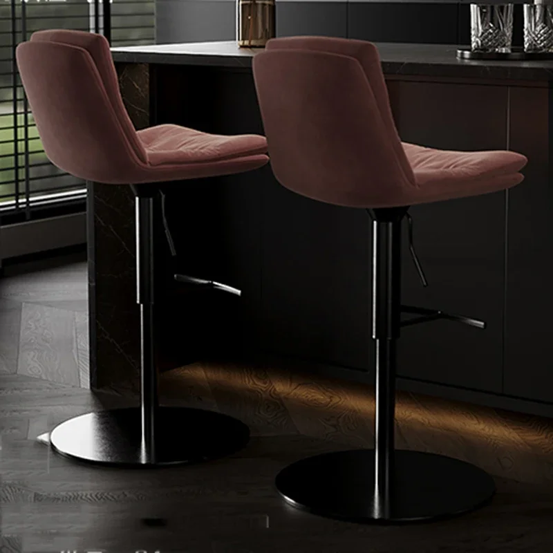 Luxury Office Bar Stools Accent Reception Adjustable Height Barber Bar Stool Swivel Magazine Acrylic Taburete Alto Furniture