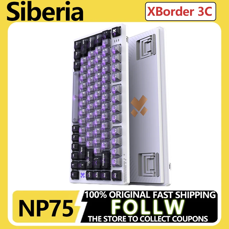 

New Siberia NP75 Magnetic Switch Mechanical Keyboard 75keys 0.01mm RT 8K Return Rate Full Key Hot Swappable HIFI Gaming Keyboard