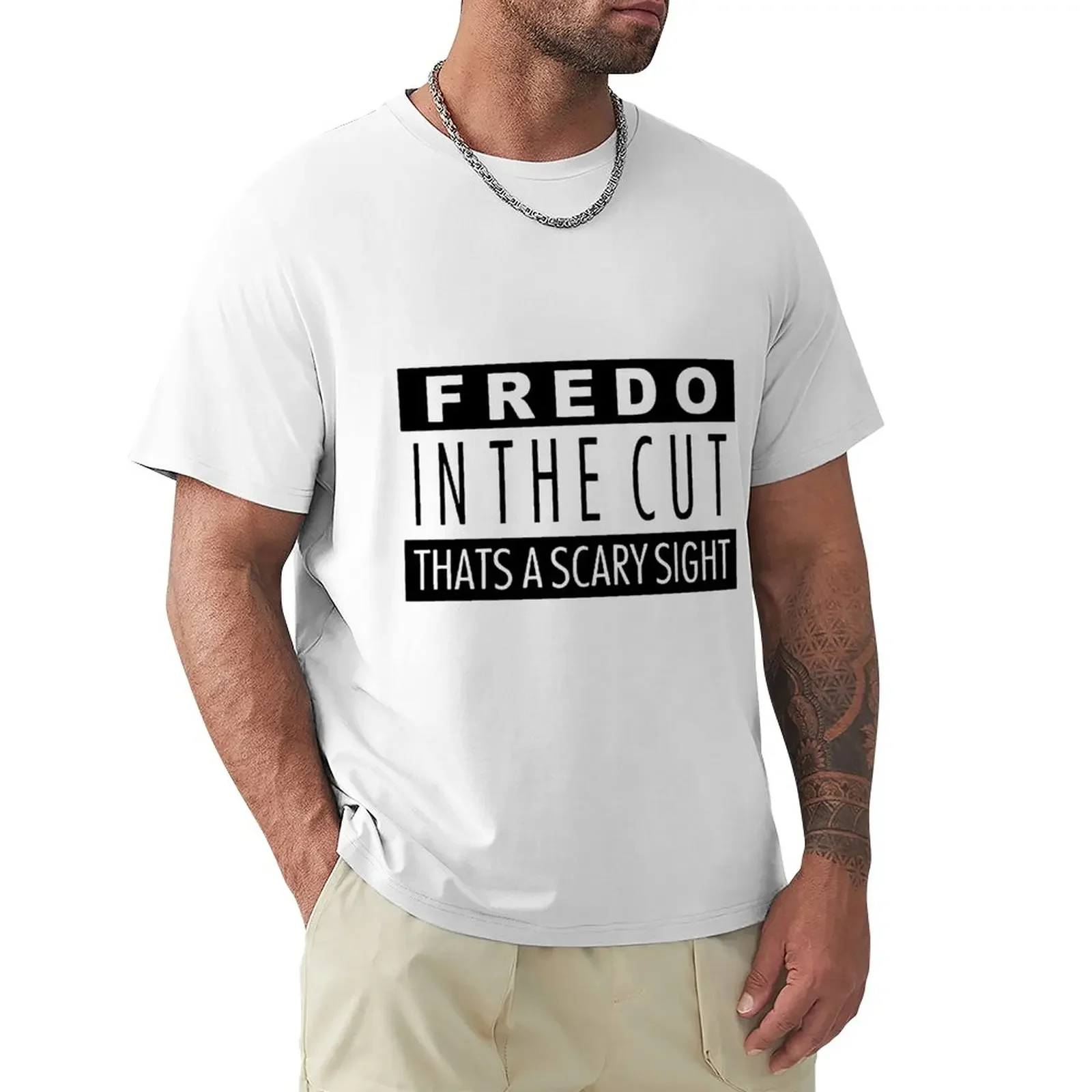 

Fredo in the cut that's a scary sight T-Shirt hippie clothes boys animal print Men's clothing