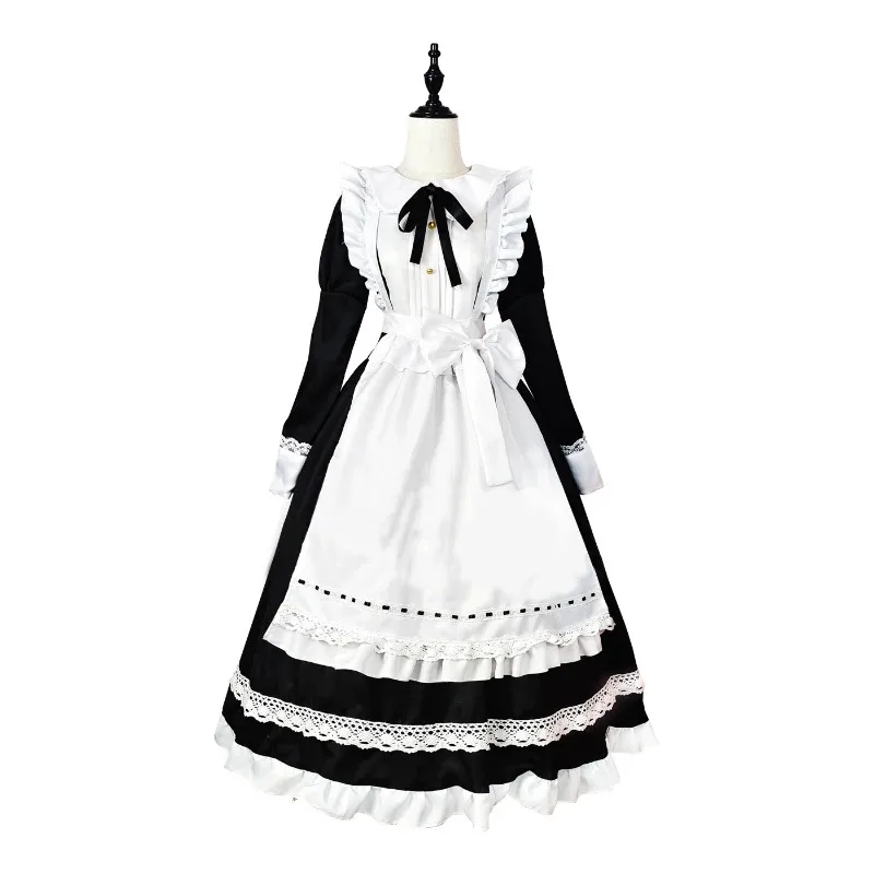 Feminino gótico festa palco vestido de princesa anime cosplay trajes avental roupa de empregada lolita grande arco kawaii vestidos 2022a;6'x,9;y'
