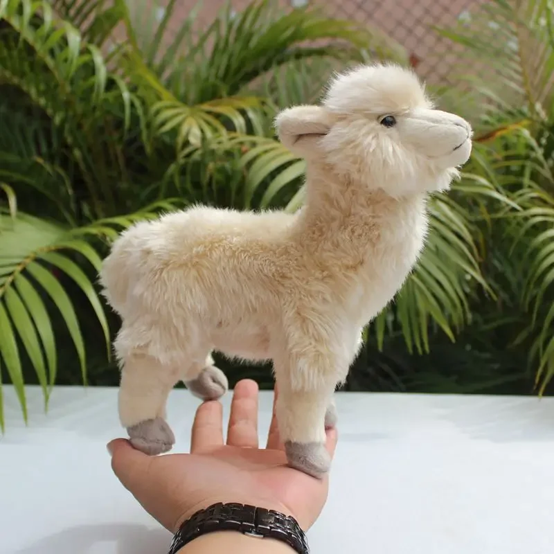 Levensechte Alpaca Knuffel Guanaco Paca Plushie Realistische Lama Knuffel Vicuna Simulatie Pop Speelgoed Cadeau Verzamelaars