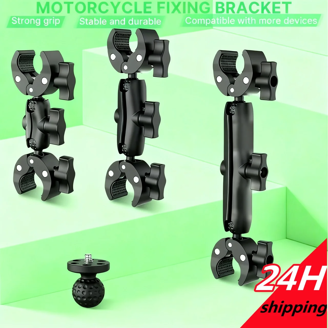 

Camera Double Clip Crab Clamp For GoPro Motorcycle Bicycle Handlebar Clip Bracket For Insta360 One X2 X3 Sports Camera Accessory