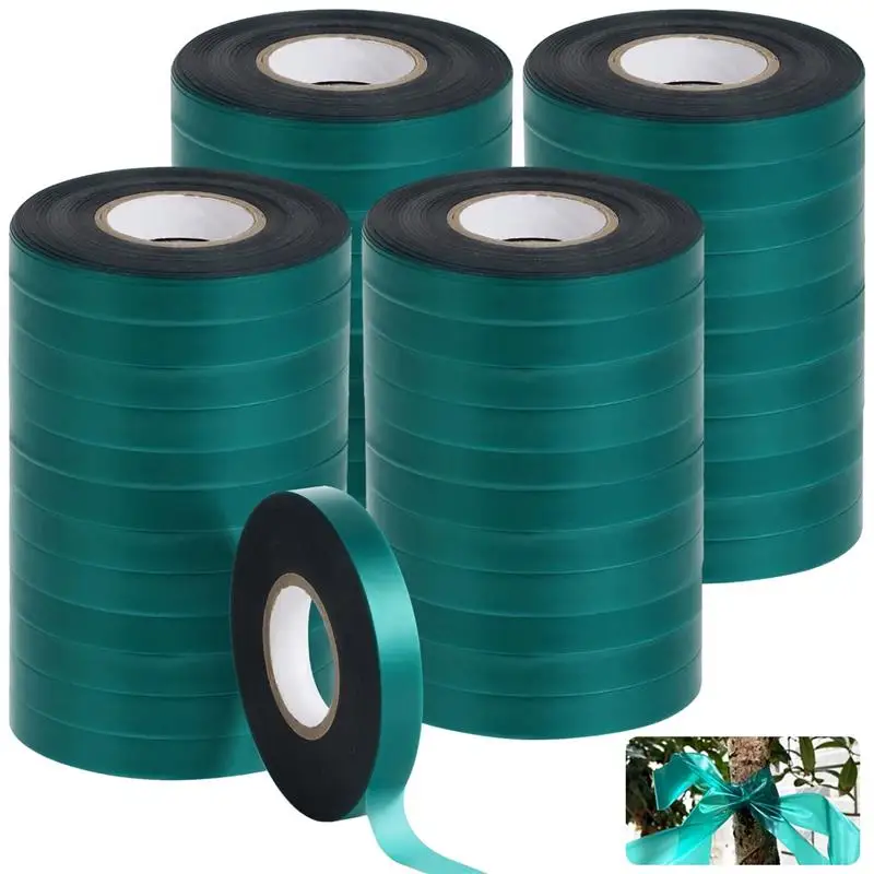 48 Rolls Stretch Tie Tape 147.6 Feet 0.5 Inch Garden Tie Tape Garden Vinyl Stake Stretchy Soft Vinyl Tape For Orchards Plants