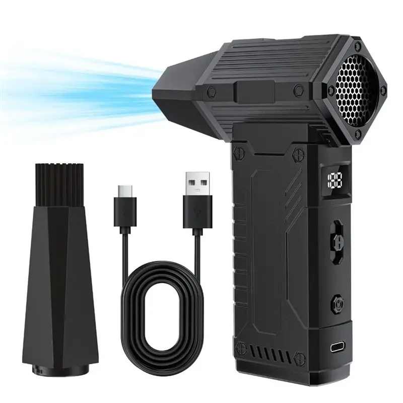 

Электрический пылесос для клавиатуры, ПК, автомобиля и дома - 130 000 об/мин, турбовентилятор с LED-дисплеем и подсветкой - B27C