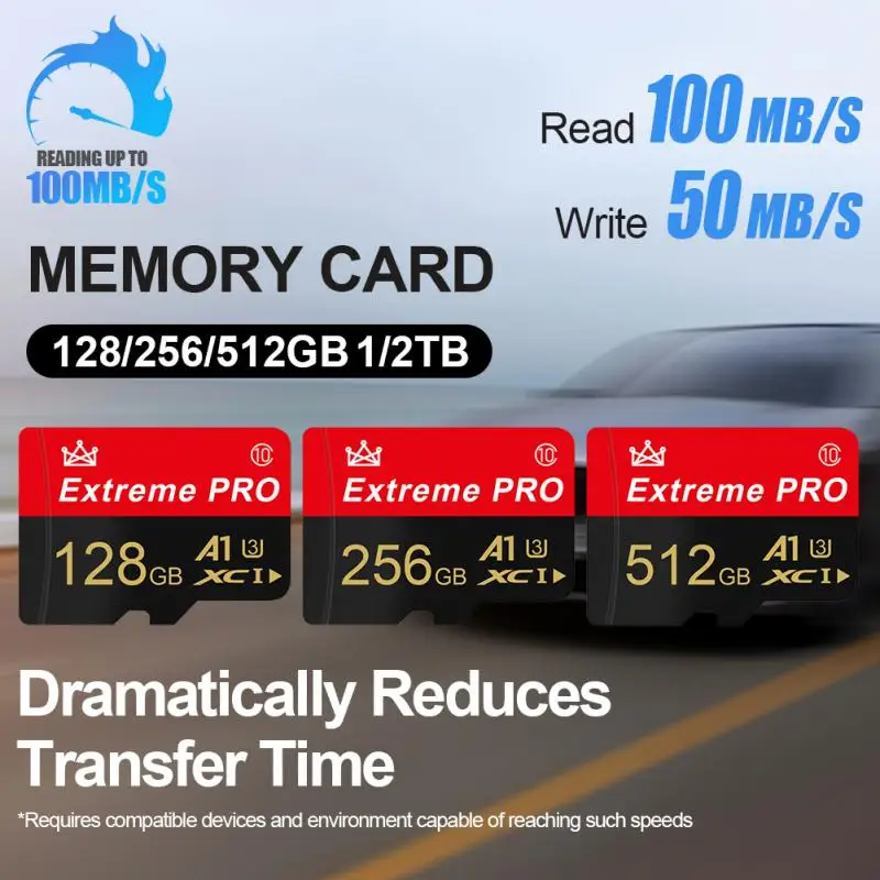 Original Extreme 128GB 2TB Micro TF/SD Card 256GB SSD A2 Class 10 High Speed TF Card SD Memory Card 1TB Flash Memory SD Cards