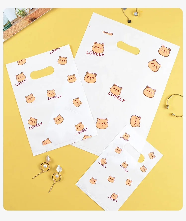 25 teile/los Kleine Plastiktüte für Schmuck/Ohrringe/Schal/Socken Kleine Gänseblümchen Hochzeit Geschenk Taschen Mini Verpackung taschen für Business – Detail 9