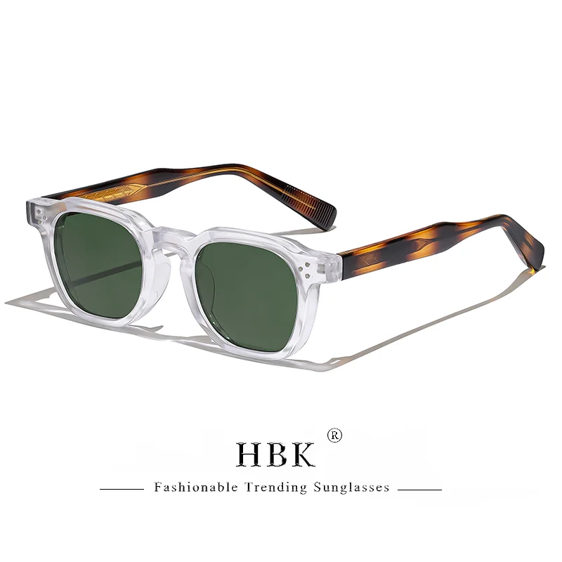 HBK nowe kwadratowe okulary przeciwsłoneczne w stylu vintage męskie kwadratowe modne punkowe okulary przeciwsłoneczne dla kobiet Outdoor Travel Driving okulary plażowe UV400 — zdjęcie 4