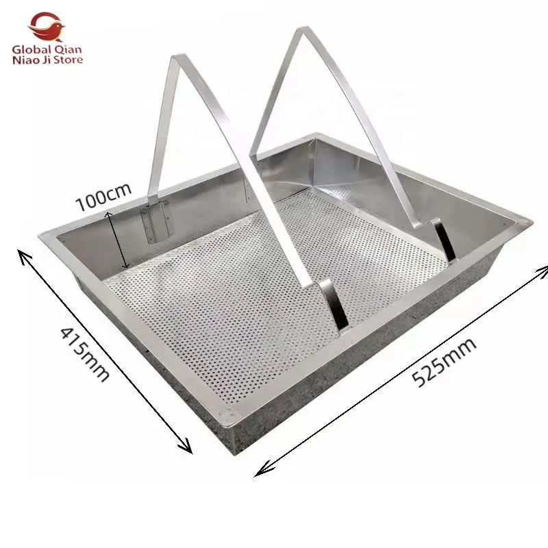 New stainless steel honey cutting plate filter screen mirror shelving nest foundation groove spleen filter honey leakage plate
