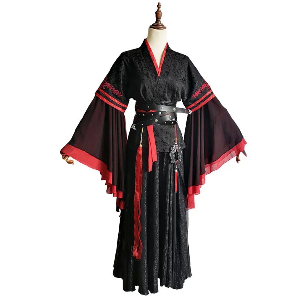 Wei Wuxian Cosplay Mo Xuanyu kostium Anime arcymistrz demonicznej uprawy Cosplay Mo Dao Zu Shi kostium peruka męska