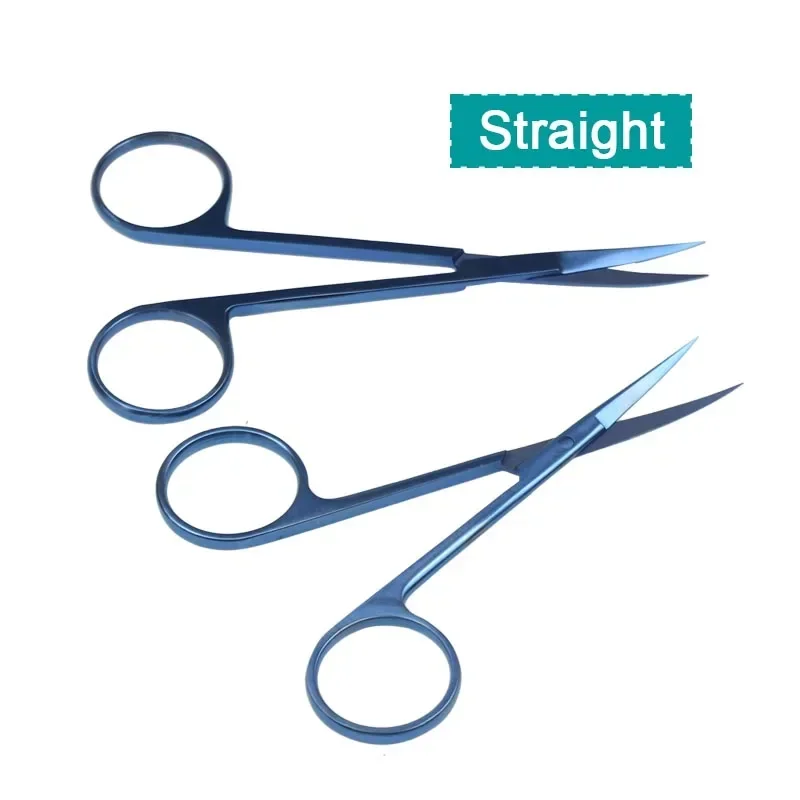 1pcs Titaniums Alloy Ophthalmics Sutures Scissors Cut Tissues Scissors Straights Curveds Tip Ophthalmics Instruments