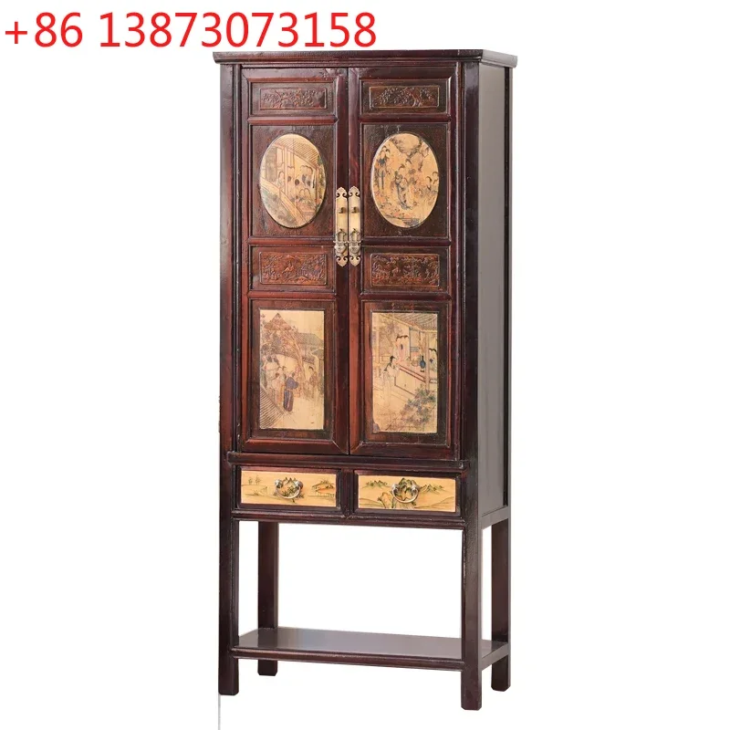 

LJYMing and Qing bookcases new Chinese antique classic painted vertical cabinets old retro furniture