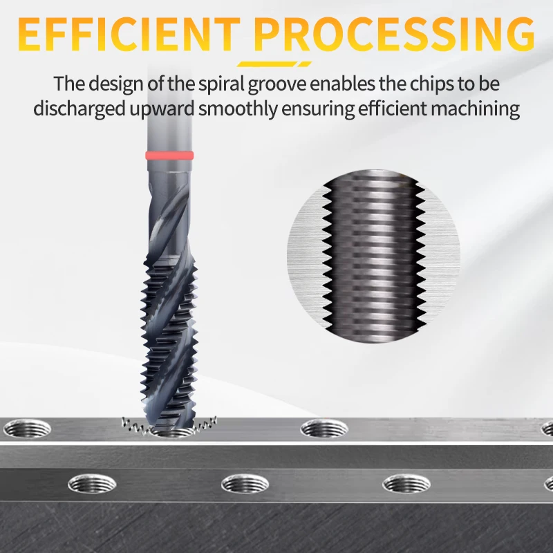 EVROPA TAP HSS-CO JIS القياسية الأحمر حلقة OX طلاء دوامة مخدد الحنفية M2 M2.5 M3 M4 M5 M6 M8 M10 M12 آلة المسمار الموضوع الصنابير #5