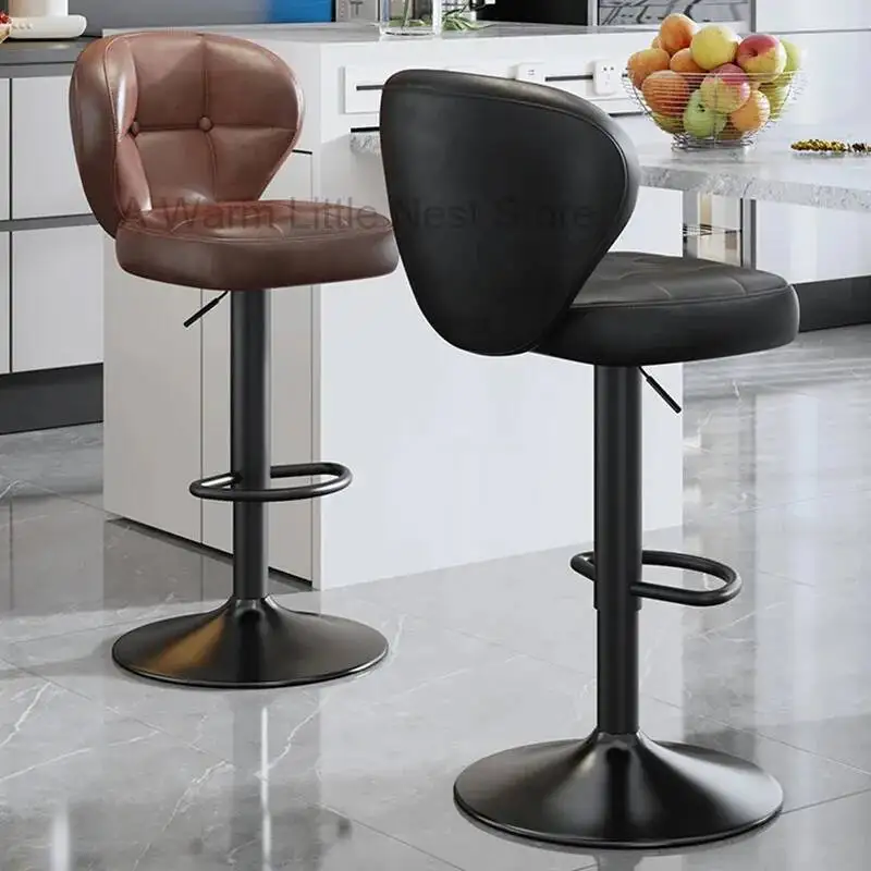 

Cashier Home Stool Counter Bar Stool Square Gold Leg Bar Stool Ultralight Contemporary chaise de restaurant Bar Counter Set