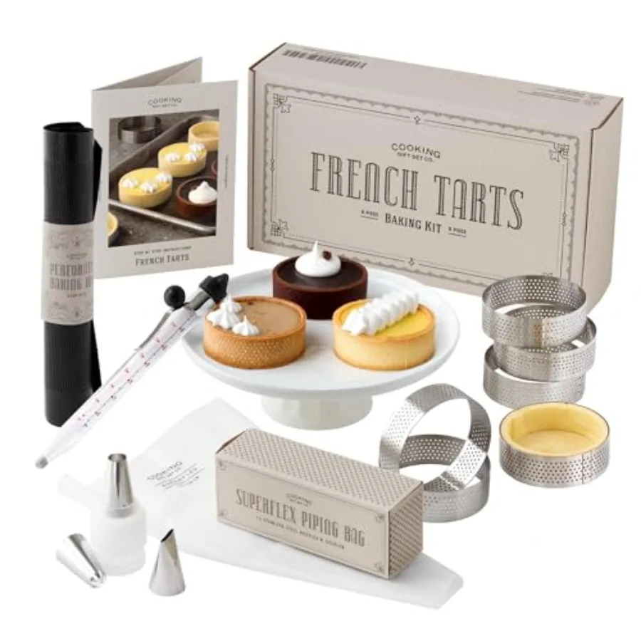

French Tart Baking Set Mothers Day Unique Baking Gifts Kitchen Baking Supplies Present Food Making Kit For Adults and Parisian