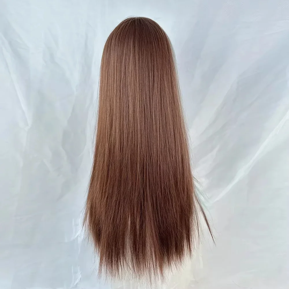 GAKA الاصطناعية طويلة مستقيم الأخضر البني الطبقات أومبير مزيج شعر مستعار لوليتا تأثيري المرأة شعر مستعار رقيق للحزب اليومي