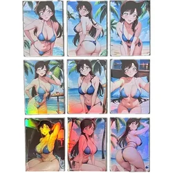 Anime Detective Conan Heroine Maorilan Acg Diy, chica Kawaii Sexy, tarjeta desnuda, juguete, regalo de Hobby, tarjeta de colección de juegos clásicos, 9 piezas por juego