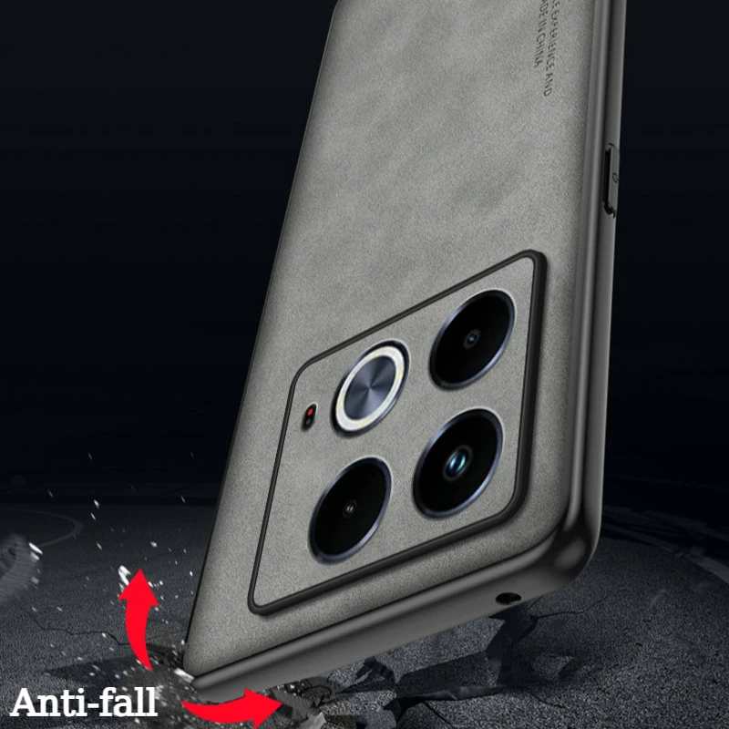 Luxury Business Leather Phone Protective Back Case for Infinix Note 40 Pro Plus X HOT 50 I 4G 5G TPU+PU Shockproof Cover Shell
