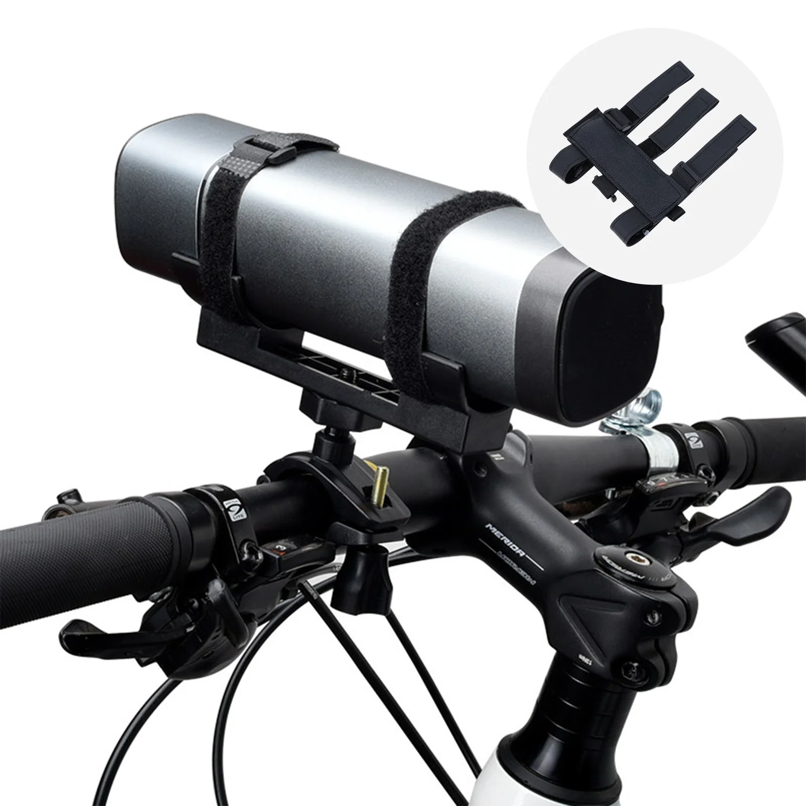 حزام ثابت لمكبر الصوت للدراجة، حزام ضيق محمول لاسلكي مقاوم للخدش للغلاية ومكبر صوت الدراجة الموسيقية، حزام ثابت