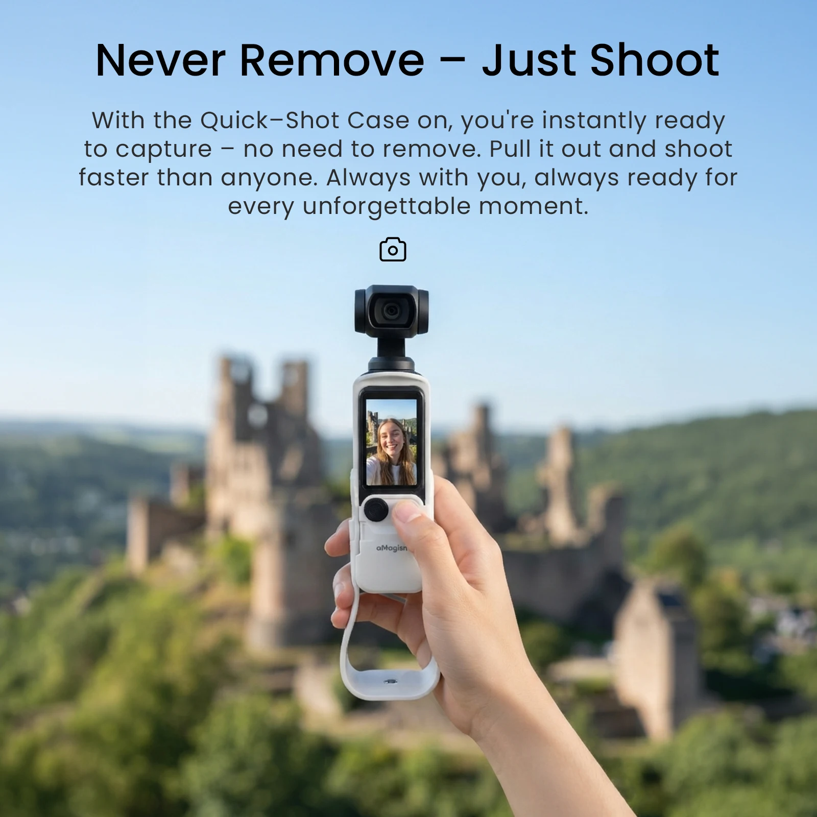 aMagisn Quick-Shoot Protective Case for DJI Pocket 4 / 3 , Bottom 1/4