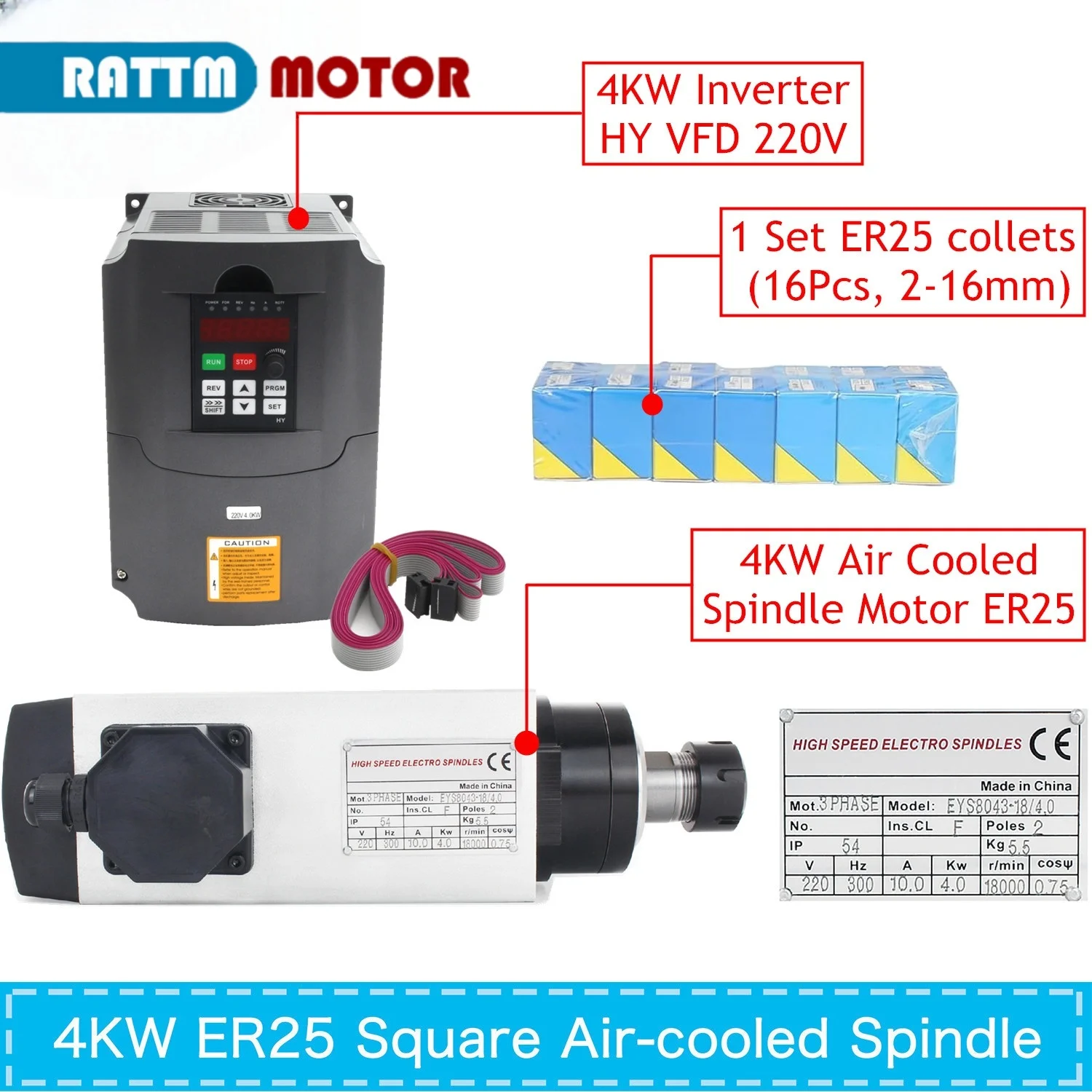 4KW ER25 Cnc Kit Ai… - image