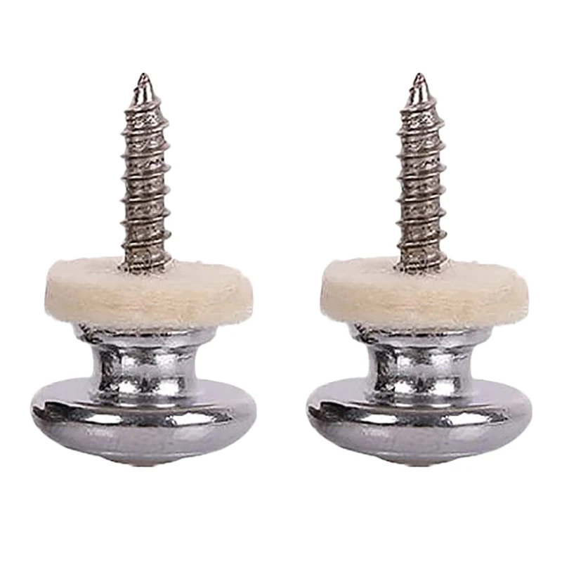 2PCS ขนสัตว์ทองแดงล็อคสายกีตาร์ล็อคหมุด Pins เห็ดรูปร่างปุ่ม End สําหรับอะคูสติกคลาสสิกกีตาร์เบสไฟฟ้า Ukule