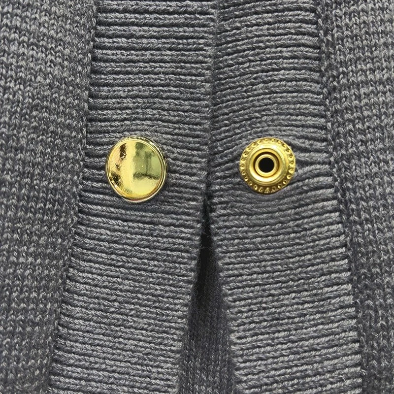 Damski jednorzędowy kardigan z dzianiny baby face, długi rękaw, ciepłe zimowe ubrania, damskie topy.