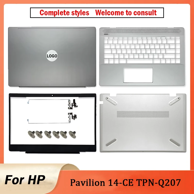 NEW For HP Pavilion 14-CE TPN-Q207 Laptop LCD Back Cover Front Bezel Palmrest Keyboard Top Lower Bottom Case Hinges Cover 14.0