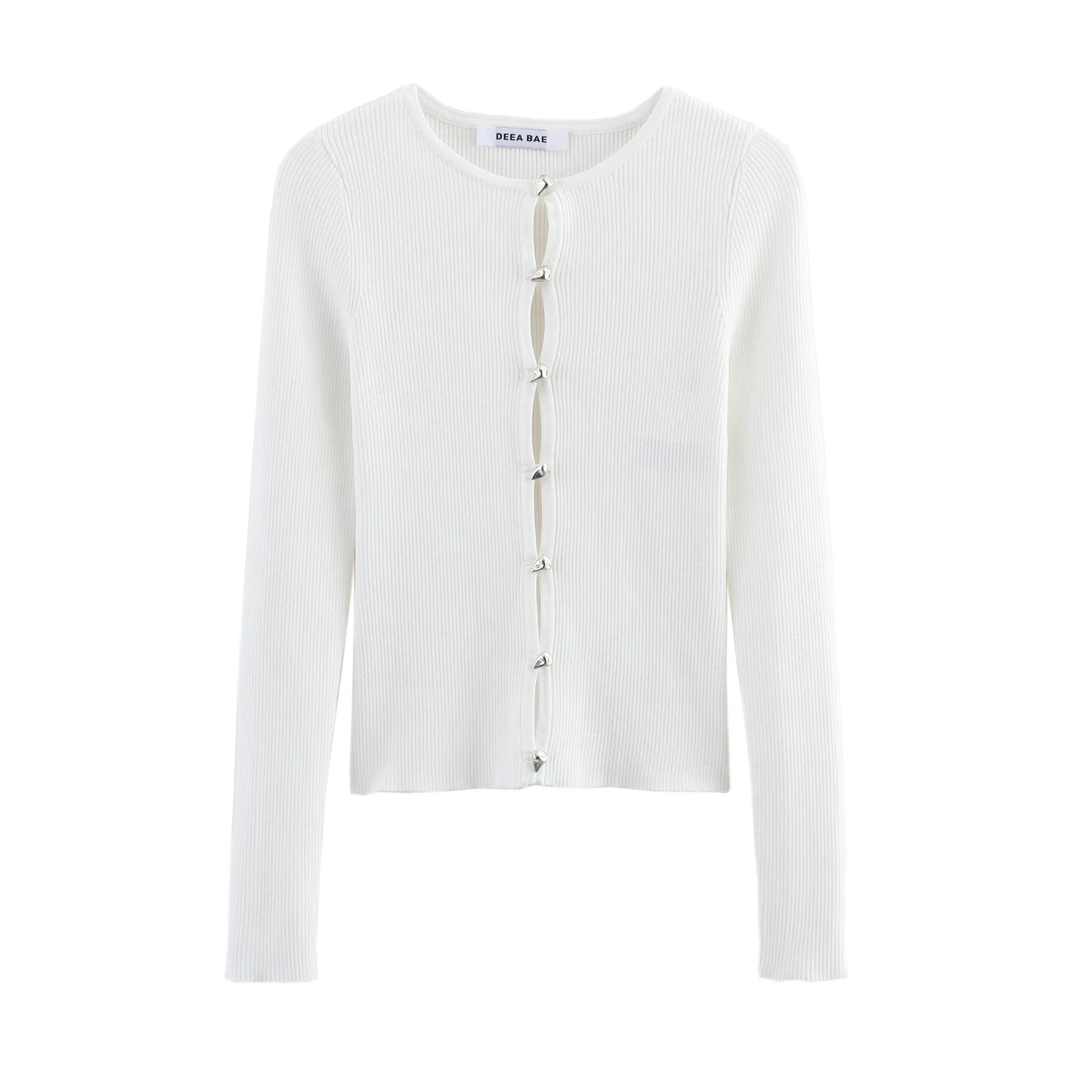 

Sexy And Spicy Girl Design Hollow Out Knitted Sweater For Women's Spring New Round Neck Short Style Niche Slimming Top