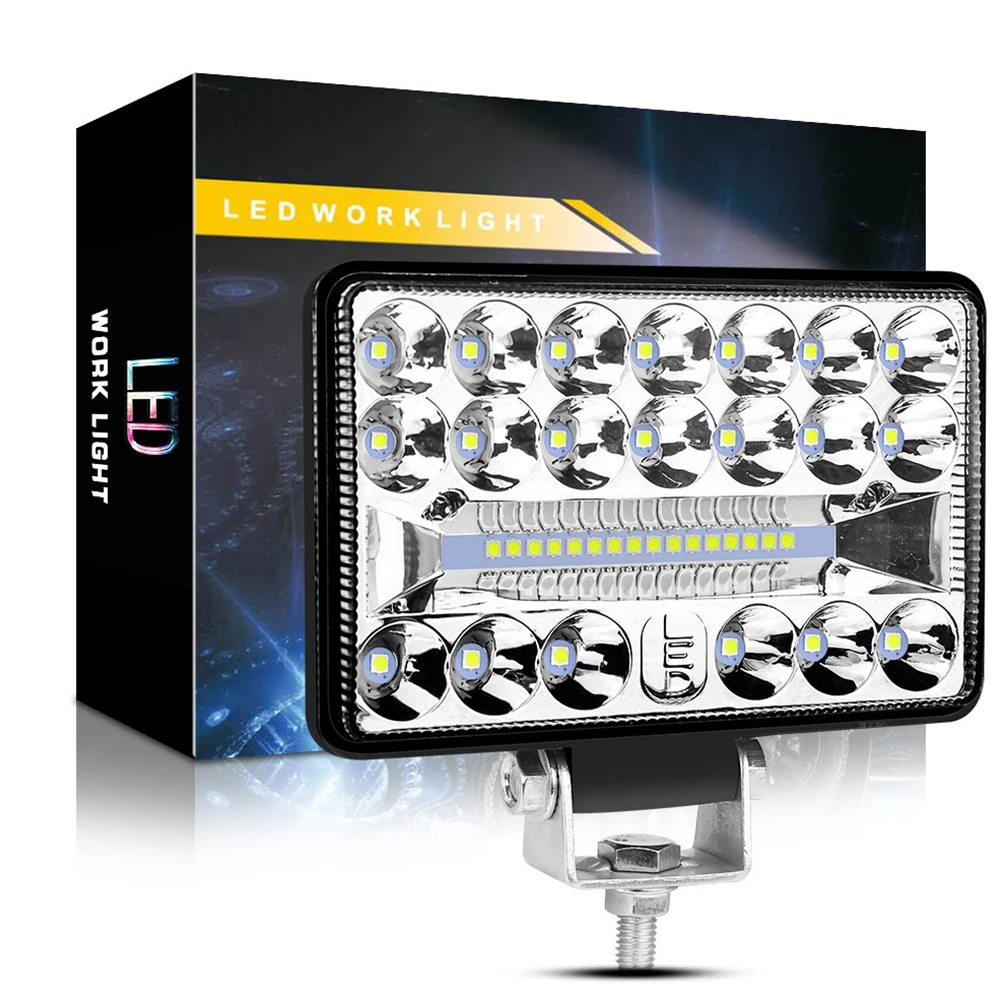 

2pcs 4 Inch Led Work Lamp 36 Leds 180W Ip67 Waterproof Black For Car Motorcycle Truck Boat Off-Road Suv Atv Utv Marine Auxiliary