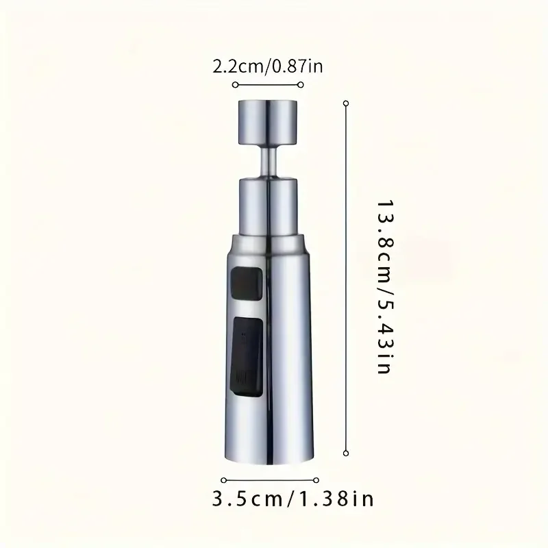 3 Modes Faucet Splash Proof Head Spout Filter Metal Extender Faucet Kitchen Aerator Universal Connector