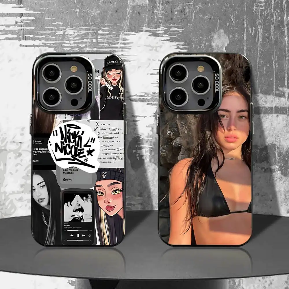 

Nicki N-Nicole Phone Case For iPhone 16,15,14,13,12,11,Pro,XS,Max,Plus,Mini,SE4,E Black Matte Shockproof Cover