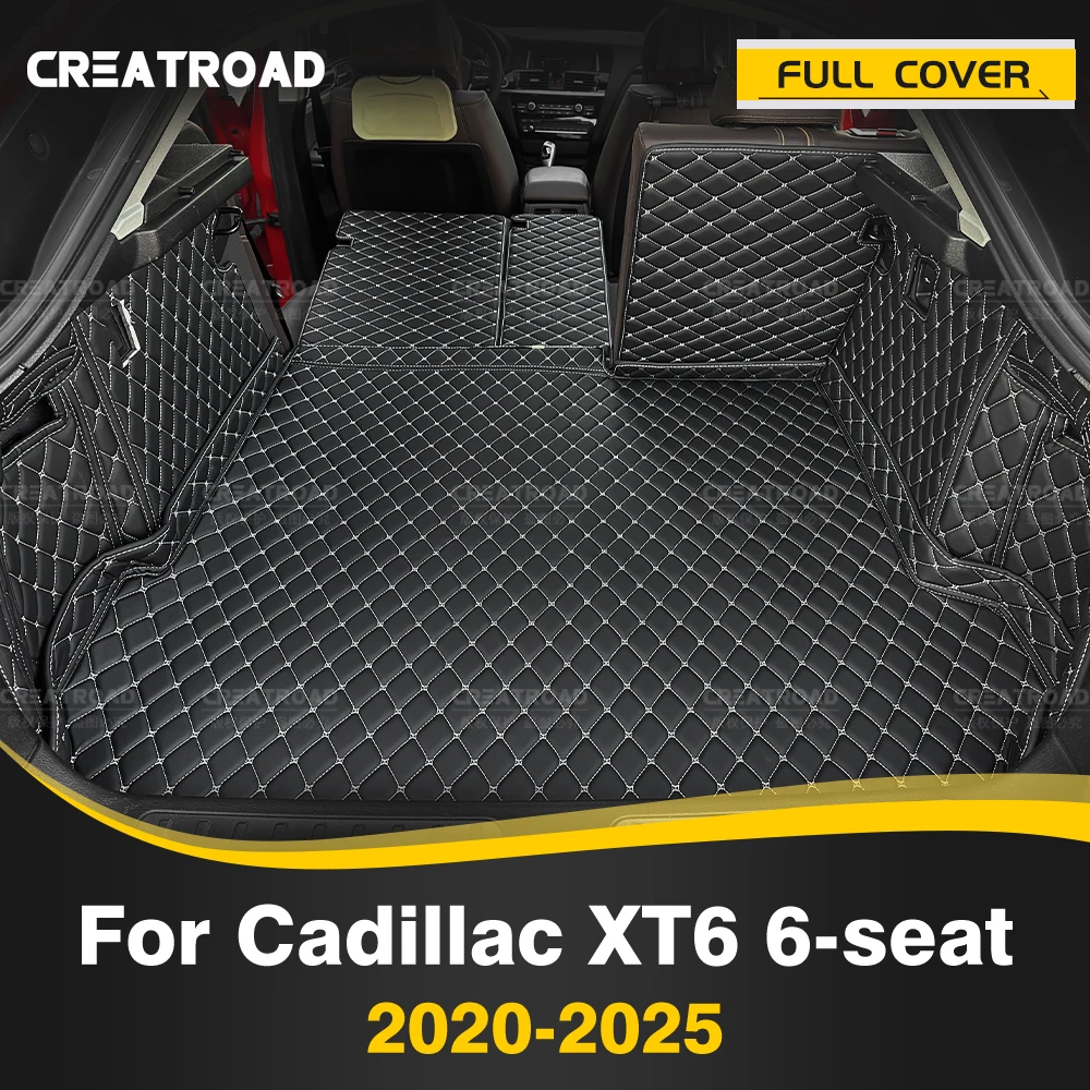 

CREATROAD для Cadillac XT6 6-местный 2020-2025 2024, коврик для багажника с полным покрытием, автомобильный защитный багажник, аксессуары для интерьера