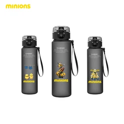 Minions Water Bottle Deadpool Wolverine Stuart Dave 560ML Large Capacity Portable Plastic Anime Children Water Cup Gift