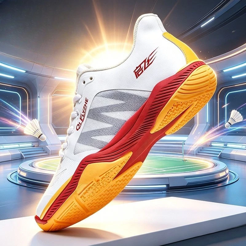 Luxury Brand Badminton Shoes Mesh Breathable Tennis Shoes Anti-Slippery Table Tennis Shoes Light Weight Indoor Court Shoe Unisex