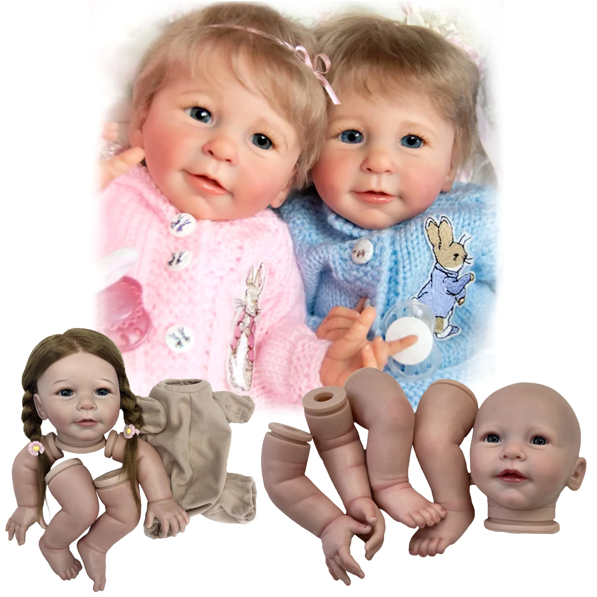 20-22 Inch Lisa Reborn Dolls Kits Artist Painted Unfinished Doll Kits Accessories Unassembled Doll Parts Boneca Kit Bebé Reborn