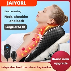 JAIYORL Electric Massage Neck Pillow Shiatsu Head Cervical Ttraction Body Back Waist Massager Car with Heating Vibrating Massage