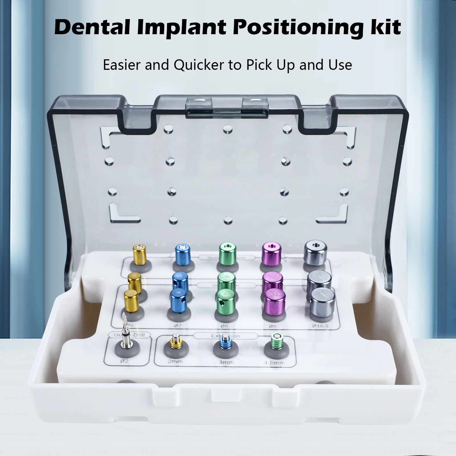 19Pcs Fully Guided Drills Set Universal Dental Implant Guide & Positioning Kits Dentista Tool Instrument