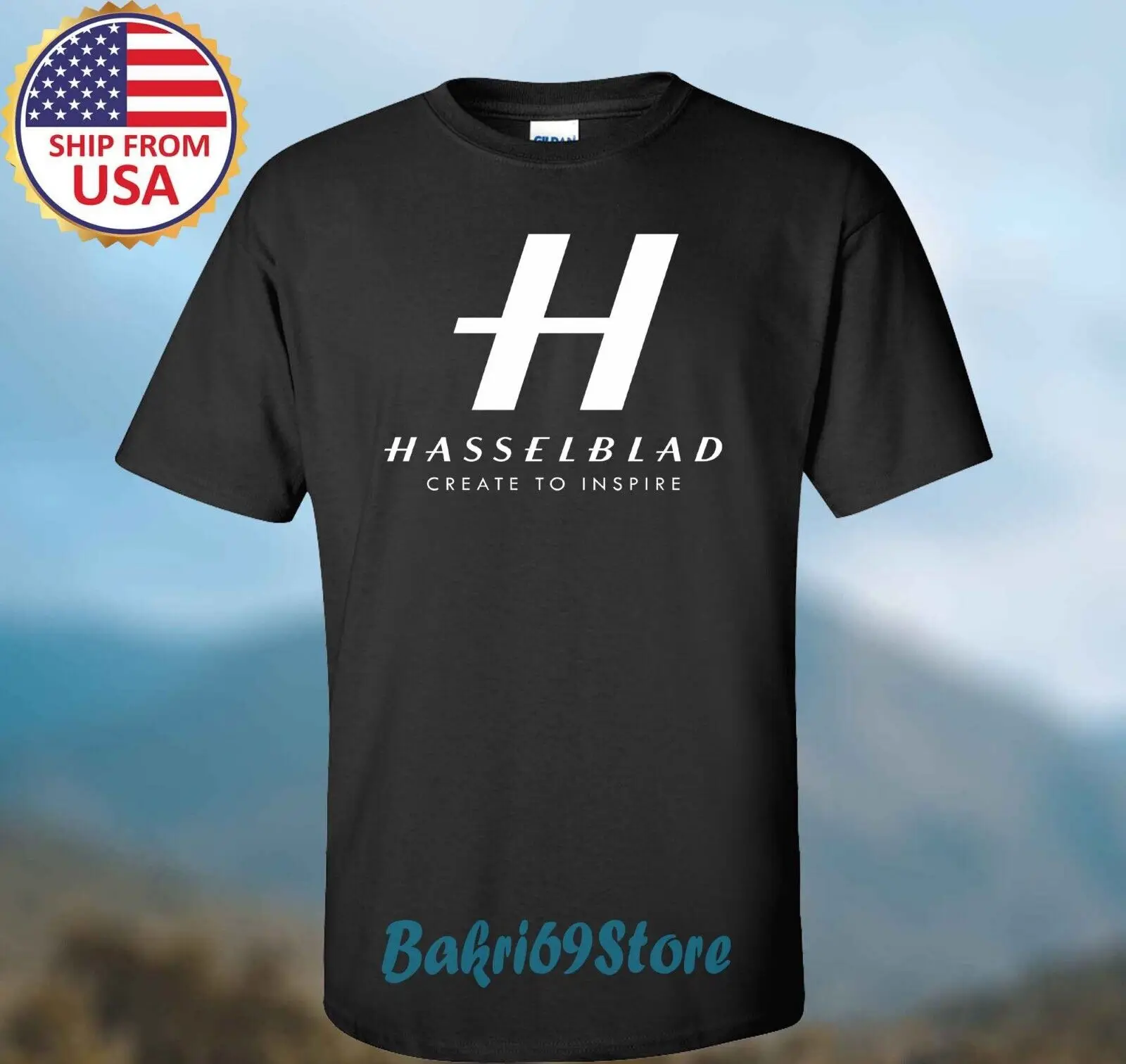 Hasselblad Camera Men's Black T-shirt Size S-5XL