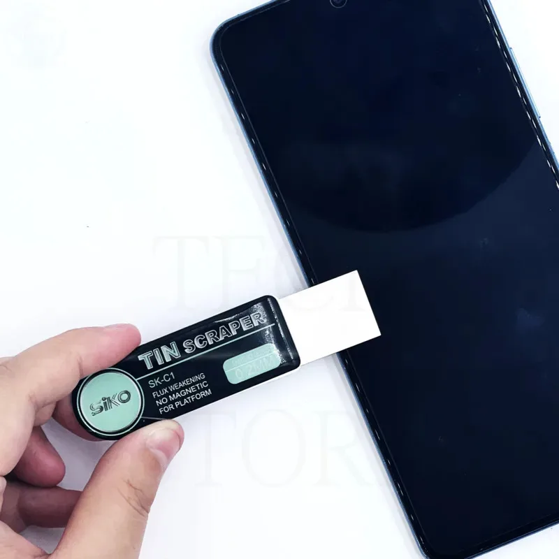 SIKO Phone Repair Tool Ultra Thin Tin Spatula BGA Reballing Scraper C1 C2 Wear-Resistant Glue Remover Flat Oblique Mouth Blade