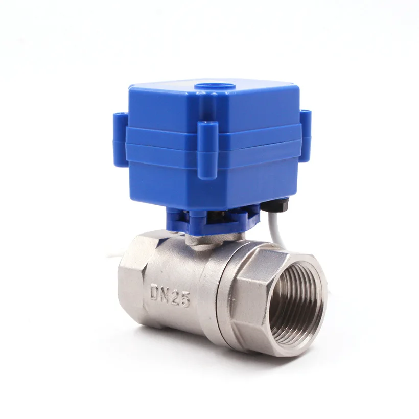 DN251 Inch Electric Two-way Ball Valve ADC9-24V Power Off Reset Inner and Outer Thread Sanitary Valve