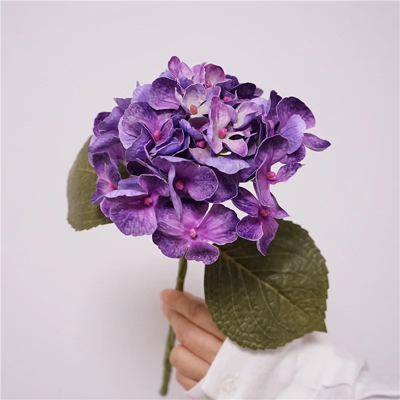 

5Pcs/lot Artificial 3D Printing Hydrangea Fake Flowers Wedding Decoration Flower Arrangement Home Party Floral Photography Props