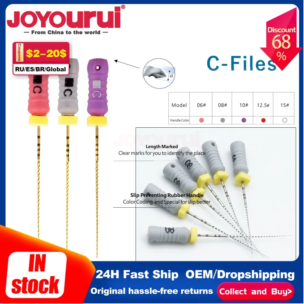 

Dental C+ Files Endodontic C-pilot 10# Files Stainless Steel Ultrasonic Optional Sizes Used for Root Cleaning Tools Endodontia