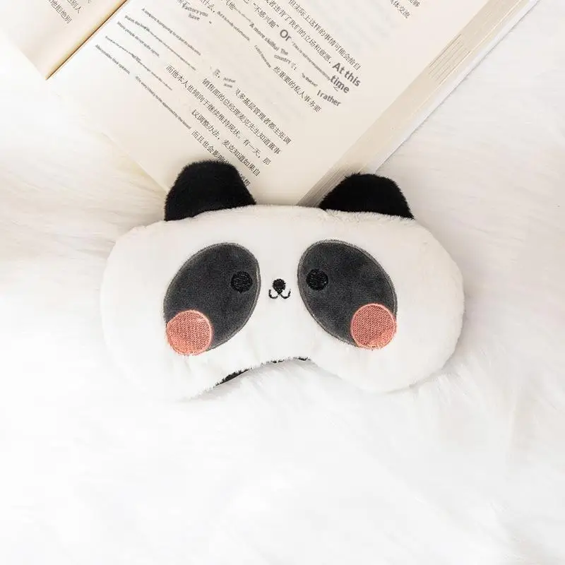 1 Stück Enten- und Hasen-Schlafmaske, kleine Tier-Schlafmaske, niedliche Panda-Schlafmaske, geeignet für Büro und Zuhause, rosa Schlafmaske. – Detail 3