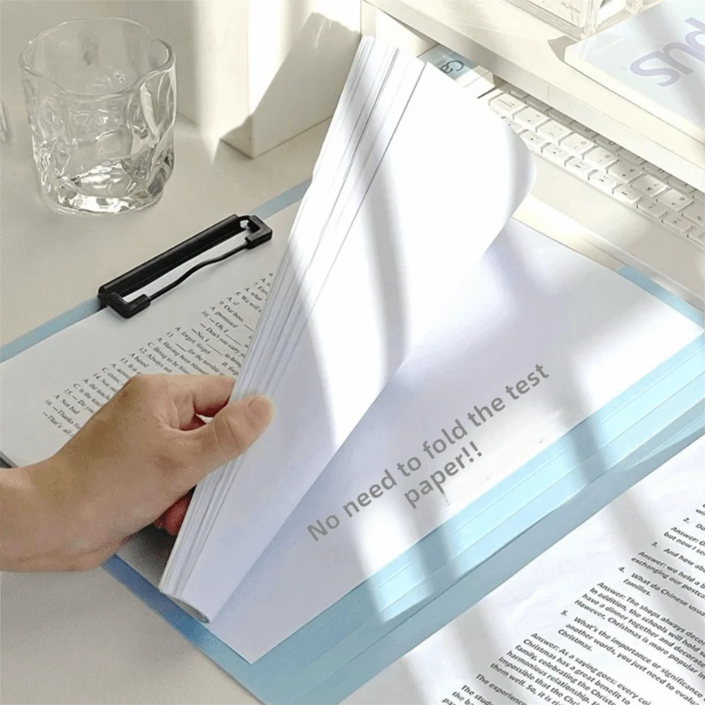 

Durable Multi Functional A4 File Folder Large Capacity Double Clips Clipboard Writing Pad Office Use