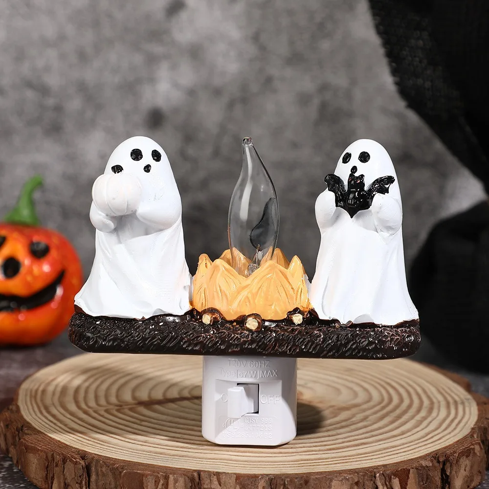 

Halloween Ghost Witch Night Light Cute Bonfire Twinkle Funny Home Decoration Ornament Creative Halloween Lighting