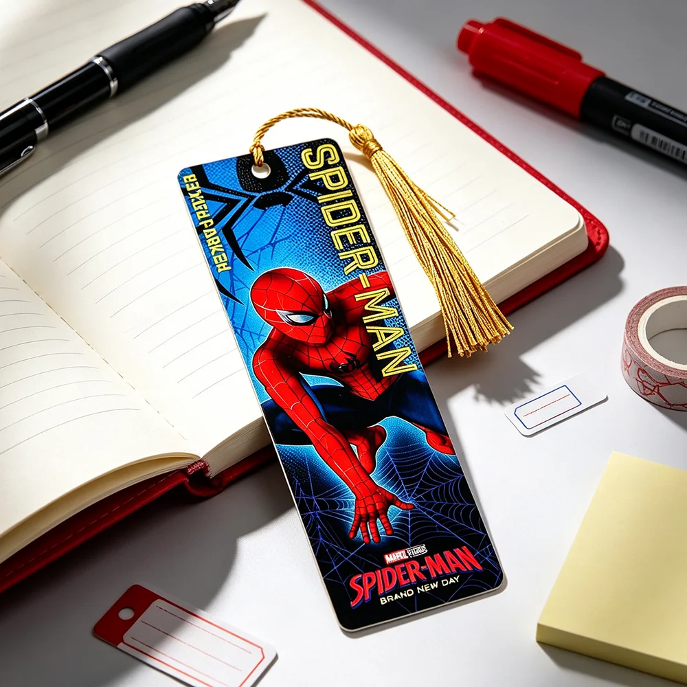 Spider-Man Acrylic Bookmark, Comic Fans Reading Accessory for Novels, Library, Study, Back to School Birthday Gift