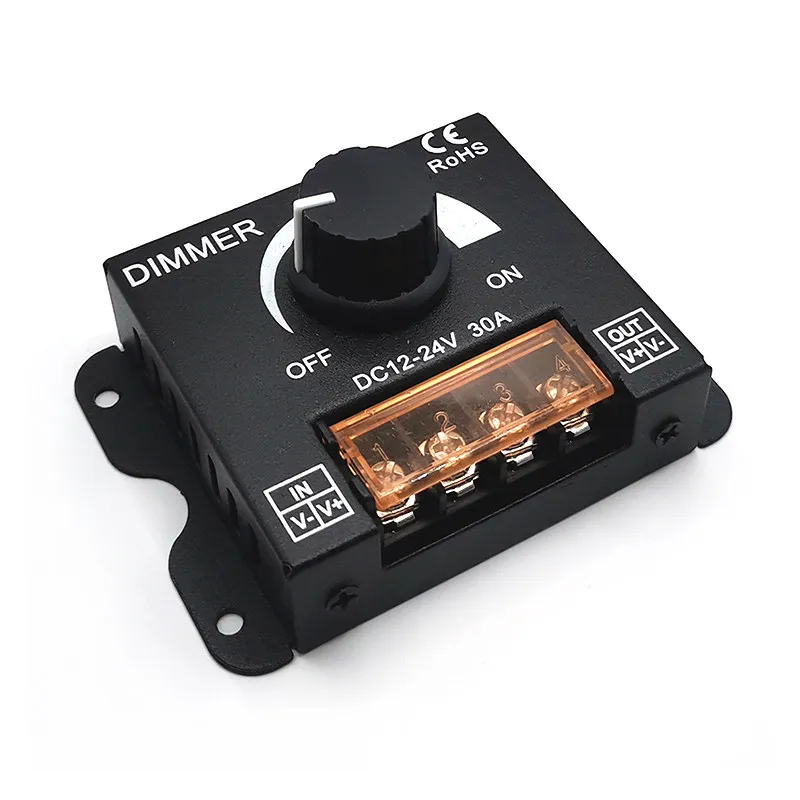 Control LED Dimmer for Light Strip Brightness Remote Touch Knob Stepless Switch DC12/24V  5pcs