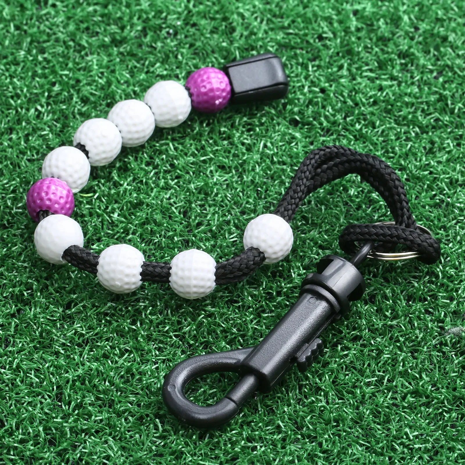 Useful Nylon Braid Golf Stroke Score Counter With Plastic Golf Ball Beads Putt Counter Sports Score Counter Golf Training Aids