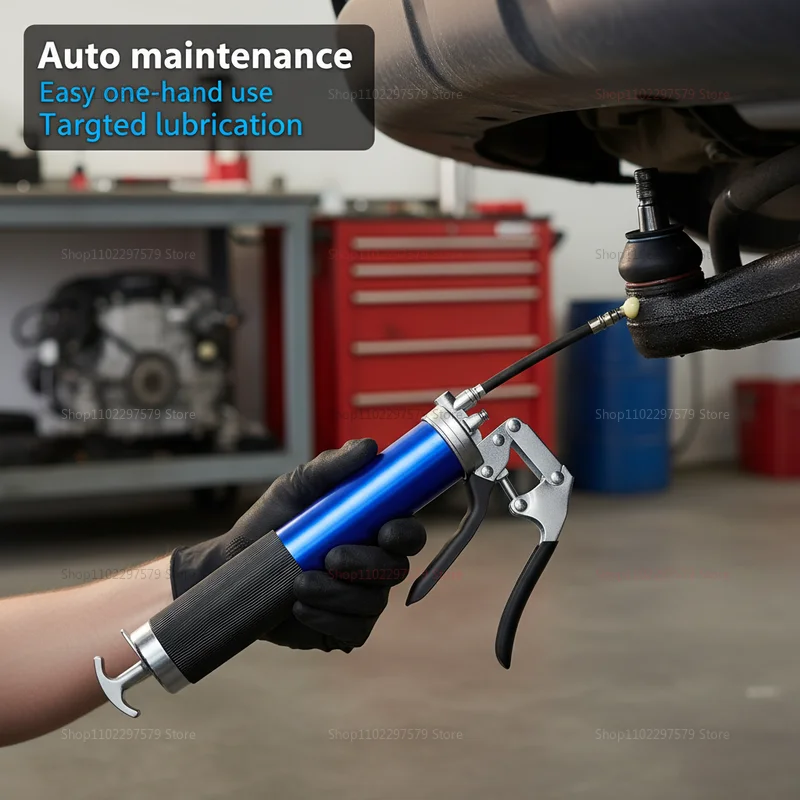 

Ручной пистолет для смазки из алюминиевого сплава с гибким шлангом, усиленный инжектор для автомобилей и оборудования
