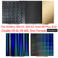 310x310mm for Creality CR-10 CR-10S PEI Sheet EPO PET Bed Spring Steel Sheet for Artillery Sidewinder X2 SW-X1 Anet A8 Plus E12